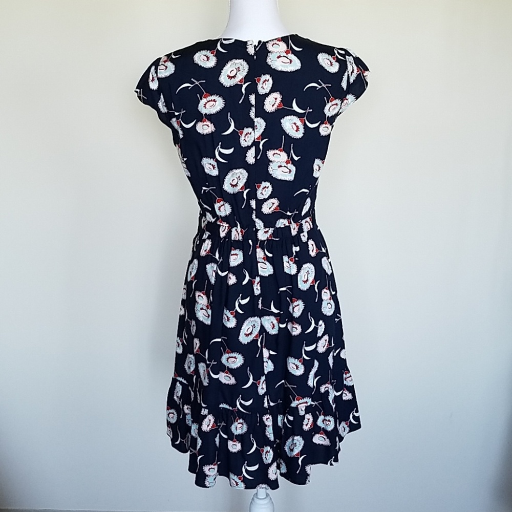 Flutter J. Crew navy, floral dress - Picture 5 of 8